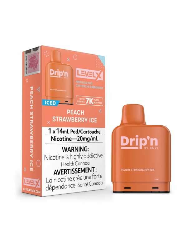 Peach Strawberry Ice Level X – Drip’n by Envi