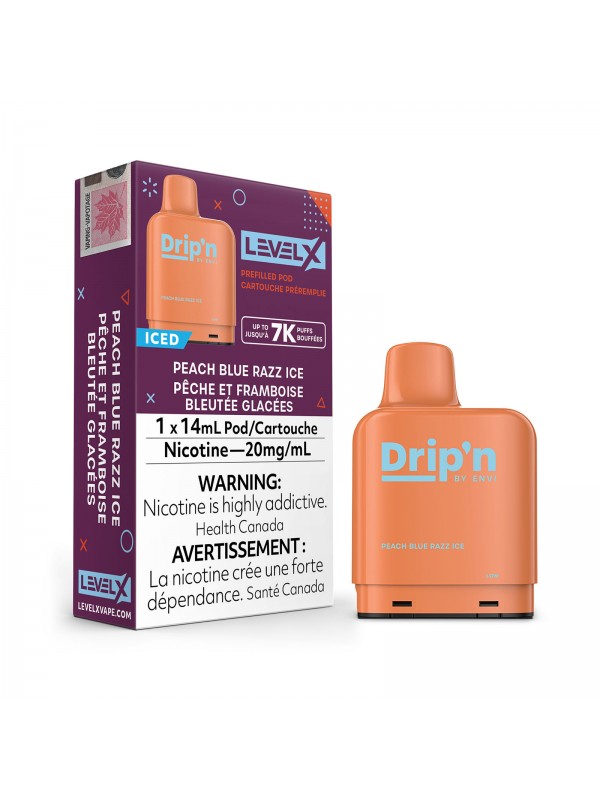 Peach Blue Razz Ice Level X – Drip’n by Envi