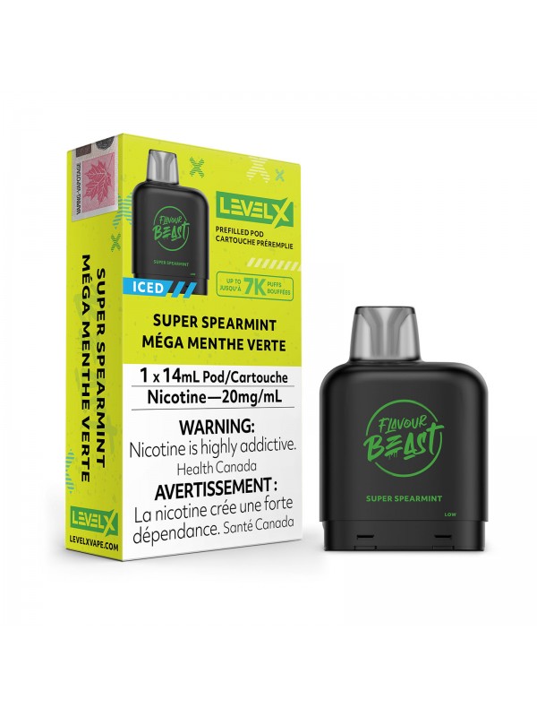Super Spearmint Iced Level X – Flavour Beast Pods