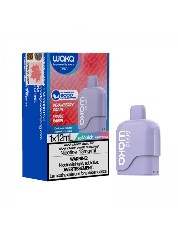 Strawberry Grape Waka soMatch MB6000 Disposable Po...