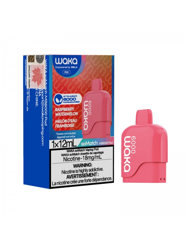 Raspberry Watermelon Waka soMatch MB6000 Disposabl...