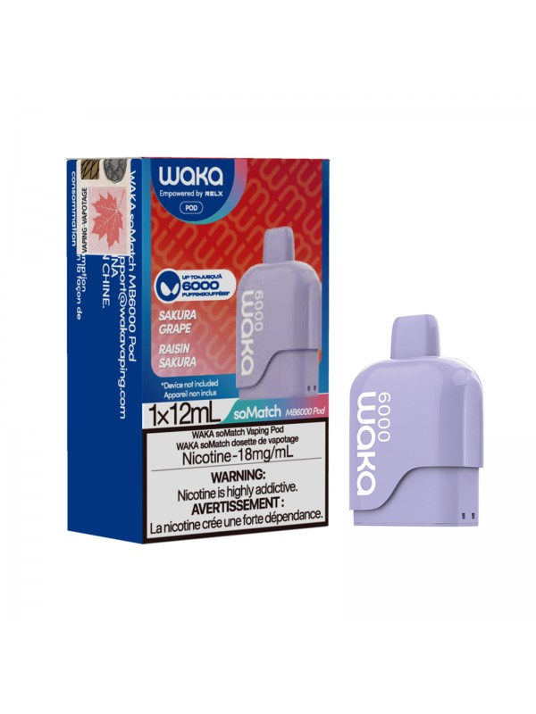 Sakura Grape Waka soMatch MB6000 Disposable Pods