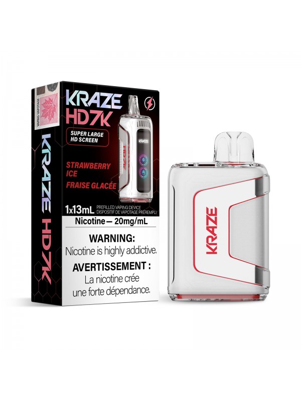 Strawberry Ice Kraze HD 7K – Disposable Vape