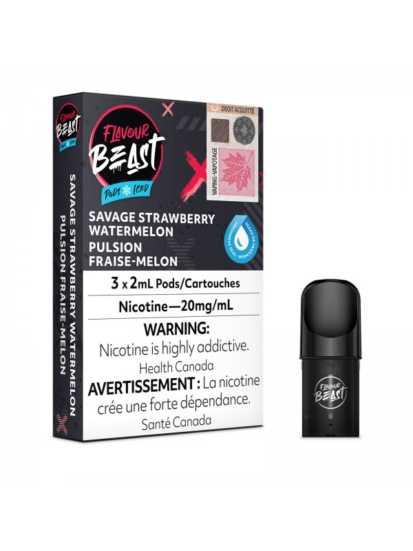 Savage Strawberry Watermelon Iced – Flavour Beast Pods