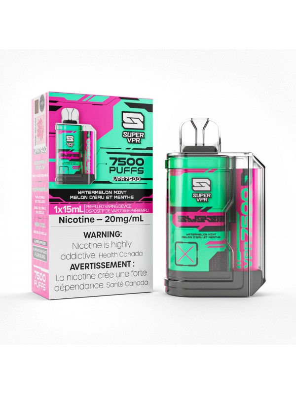 Watermelon Mint Super VPR 7500 – Disposable Vape