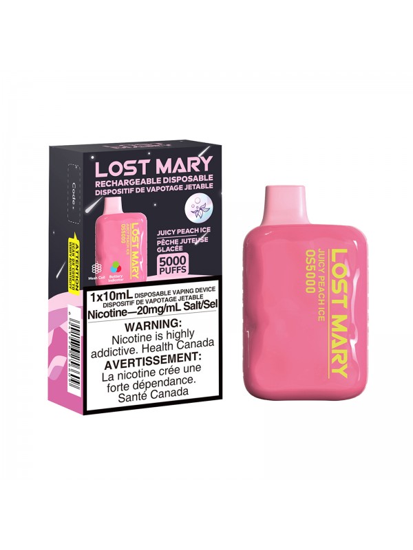 Juicy Peach Ice Lost Mary OS5000 – Disposabl...