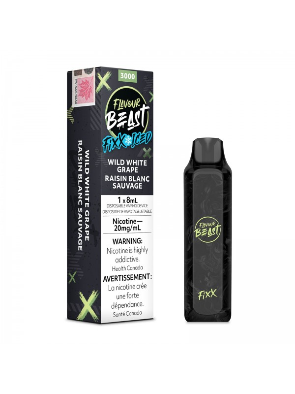 Wild White Grape Iced Flavour Beast Fixx – D...